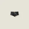 Black Nappa Leather Shorts | Miu Miu