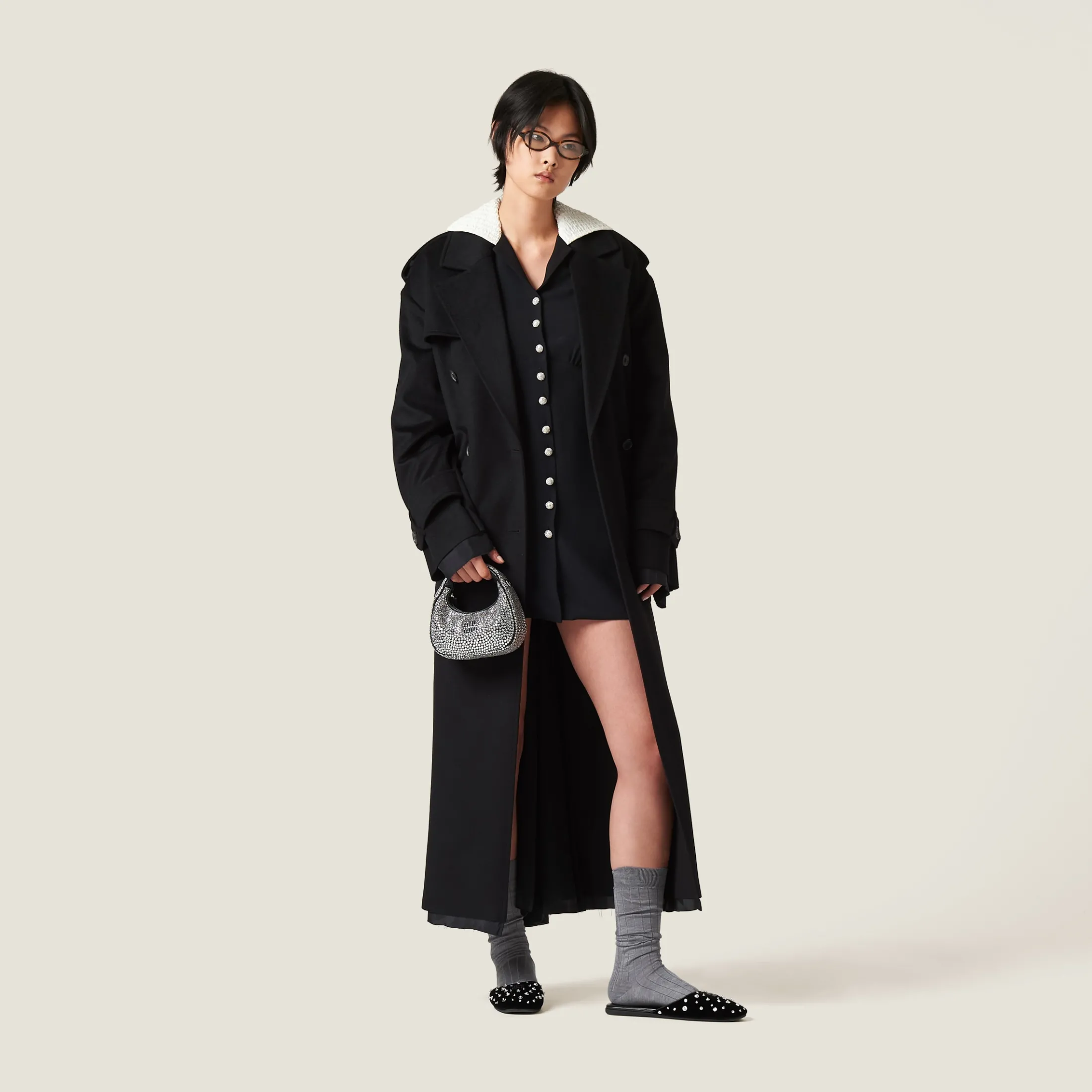 Black Sablé Dress | Miu Miu