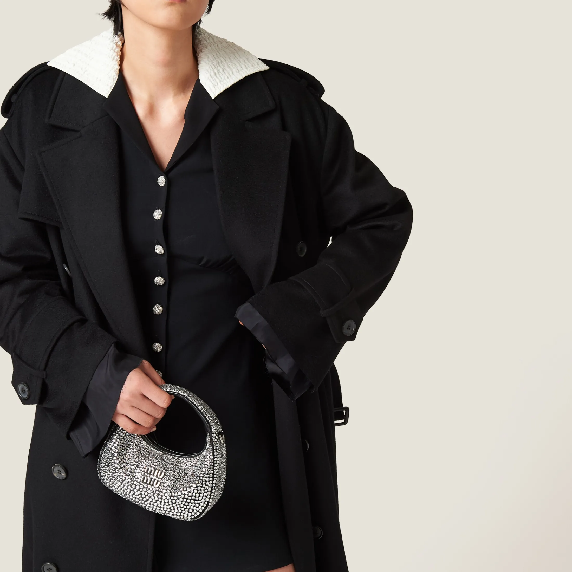 Black Sablé Dress | Miu Miu