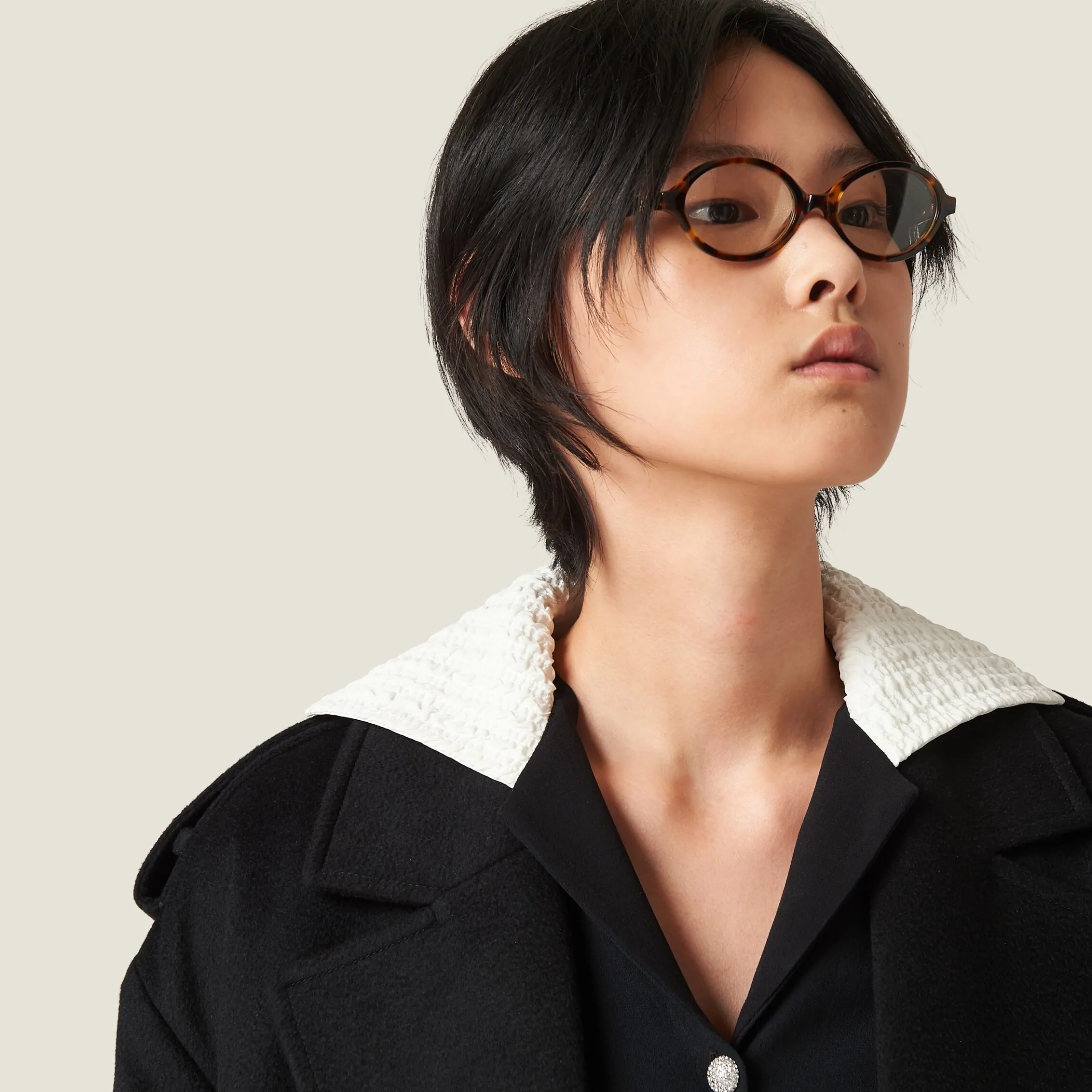 Black Sablé Dress | Miu Miu