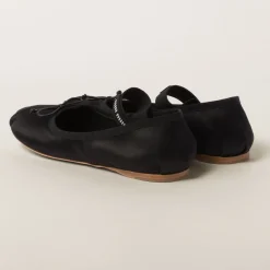 Black Satin Ballerinas | Miu Miu
