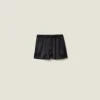 Black Satin Boxer Shorts | Miu Miu