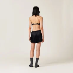 Black Satin Boxer Shorts | Miu Miu