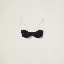 Black Satin Bra | Miu Miu