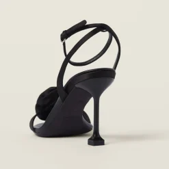 Black Satin Sandals | Miu Miu