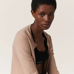 Black Seamless Racerback Top | Miu Miu