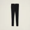 Black Silk Jersey Pants | Miu Miu
