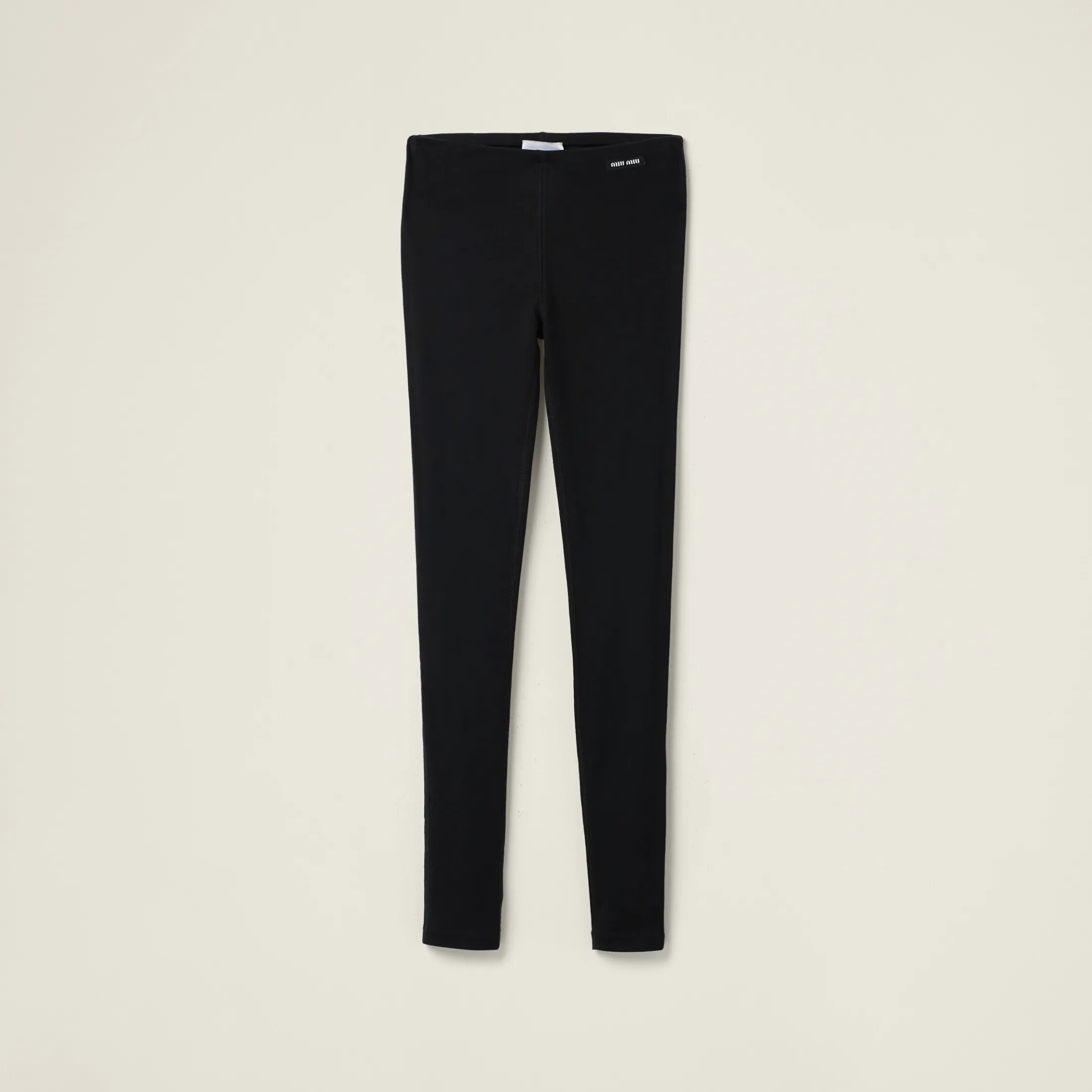 Black Silk Jersey Pants | Miu Miu