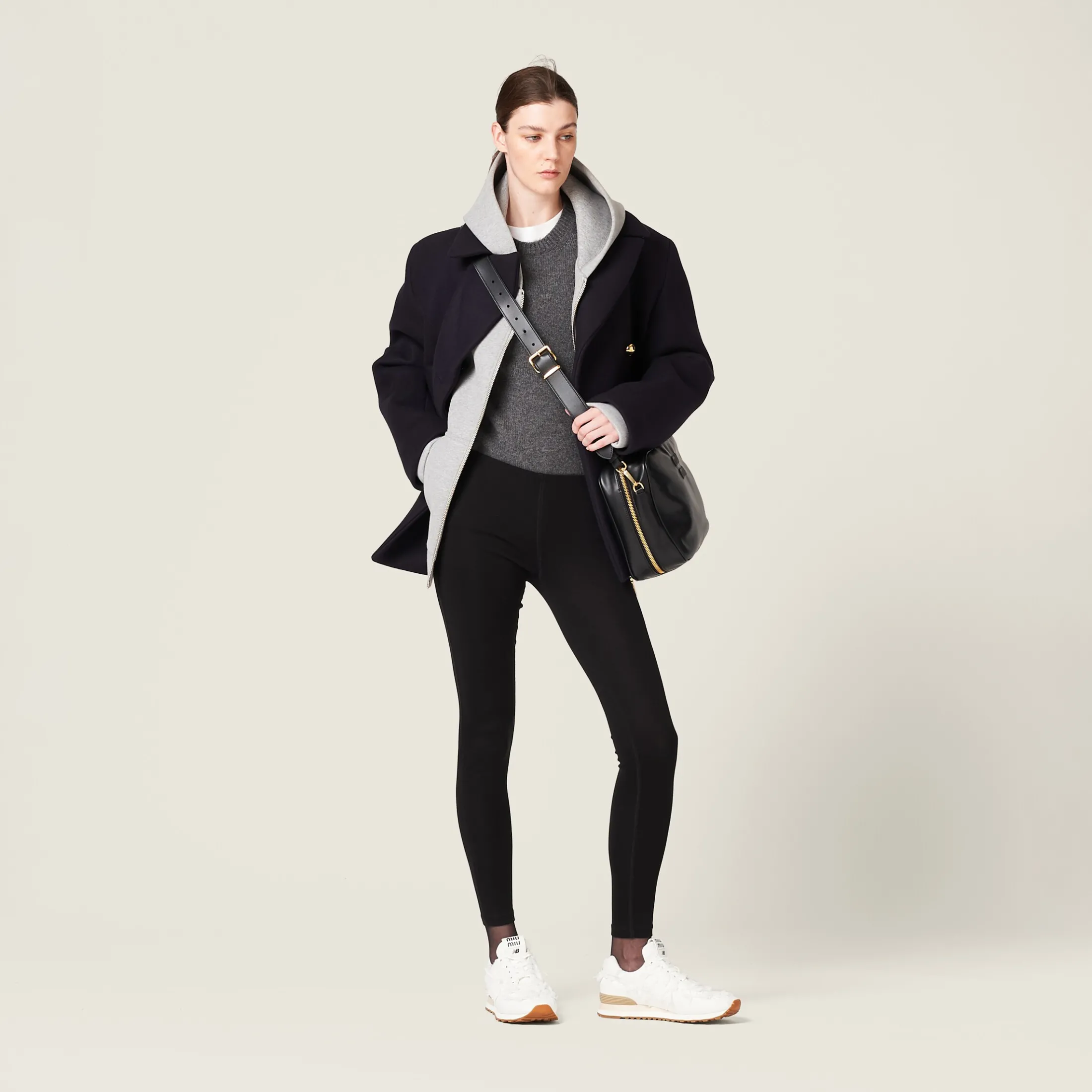 Black Silk Jersey Pants | Miu Miu