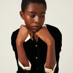 Black Single-breasted Velvet Jacket | Miu Miu