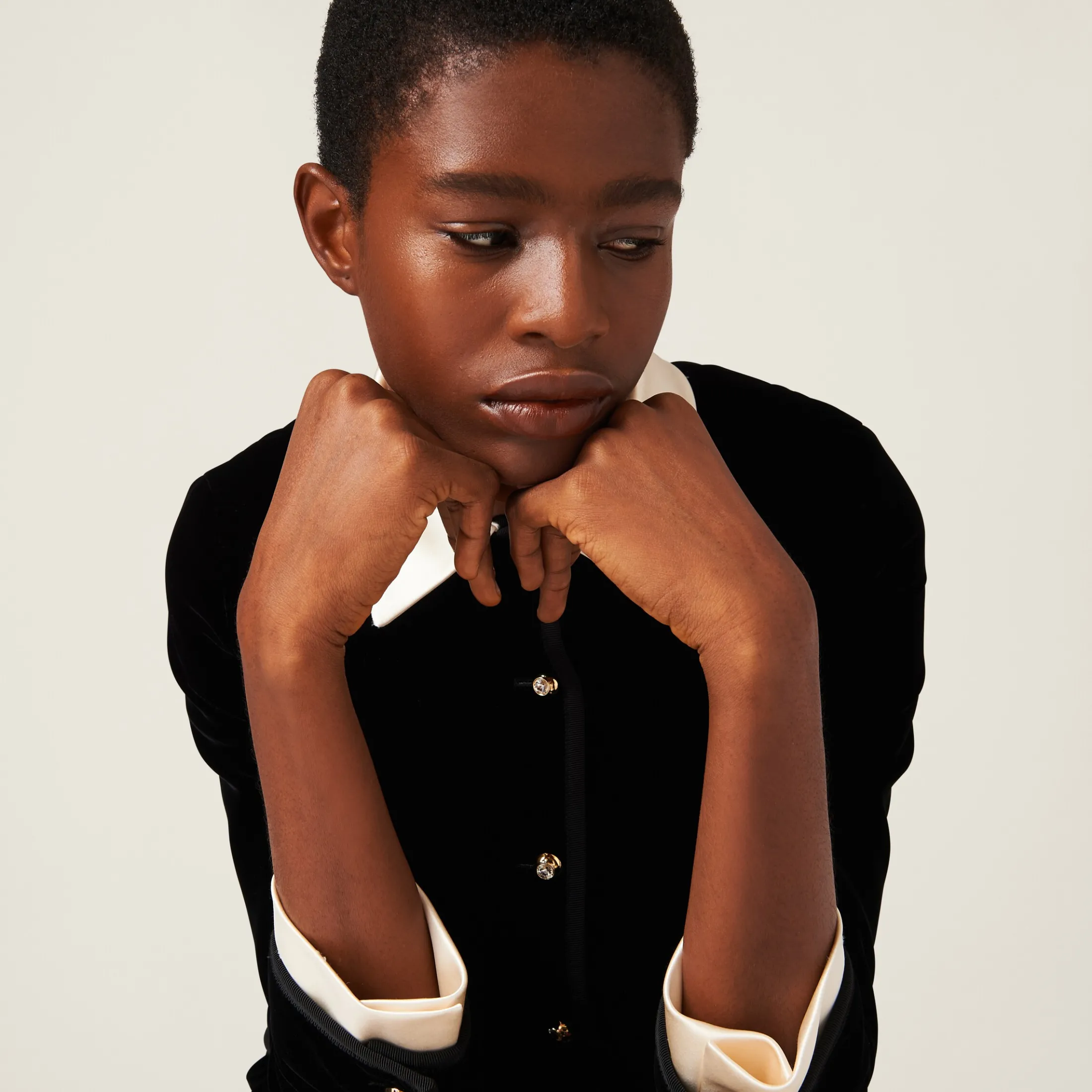 Black Single-breasted Velvet Jacket | Miu Miu