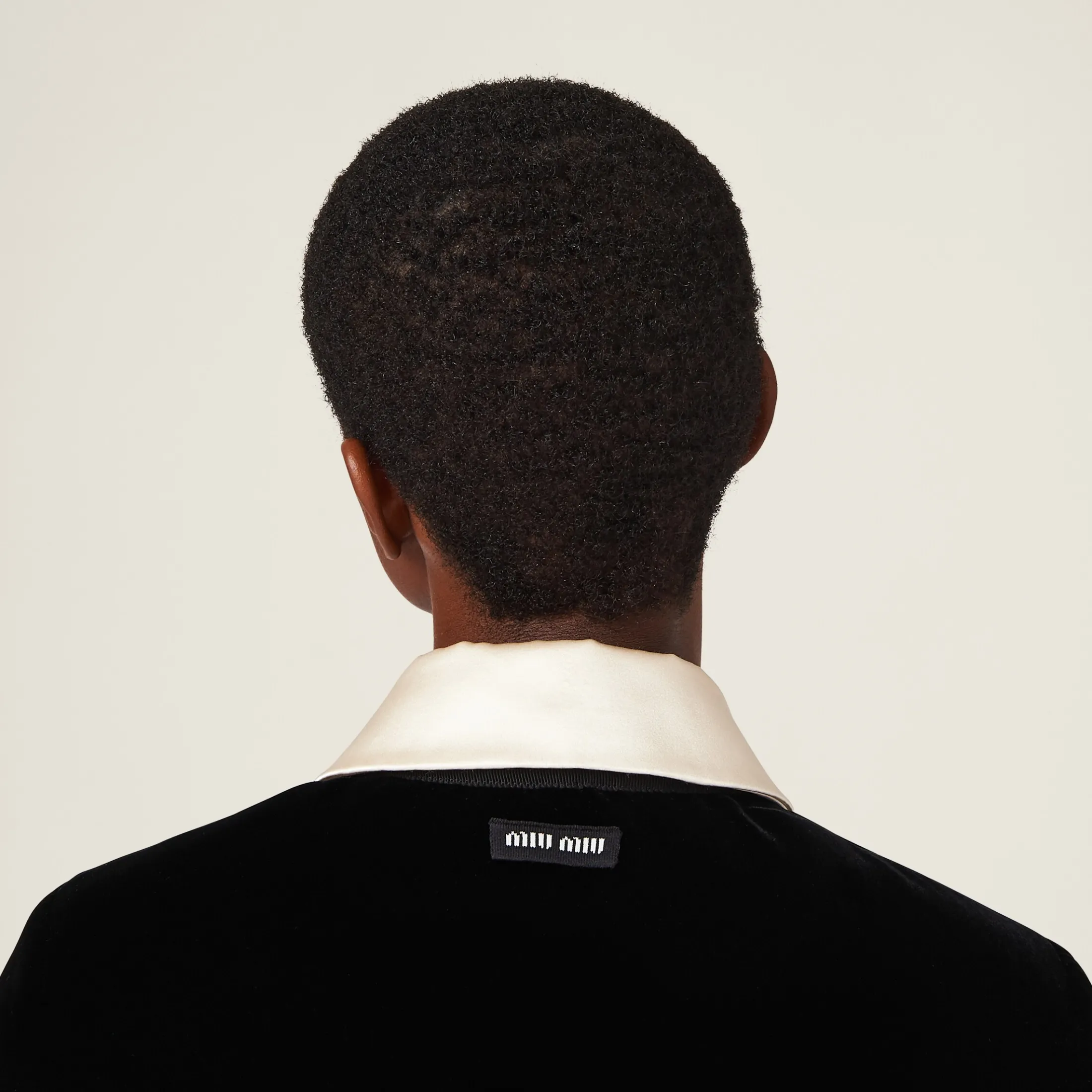 Black Single-breasted Velvet Jacket | Miu Miu