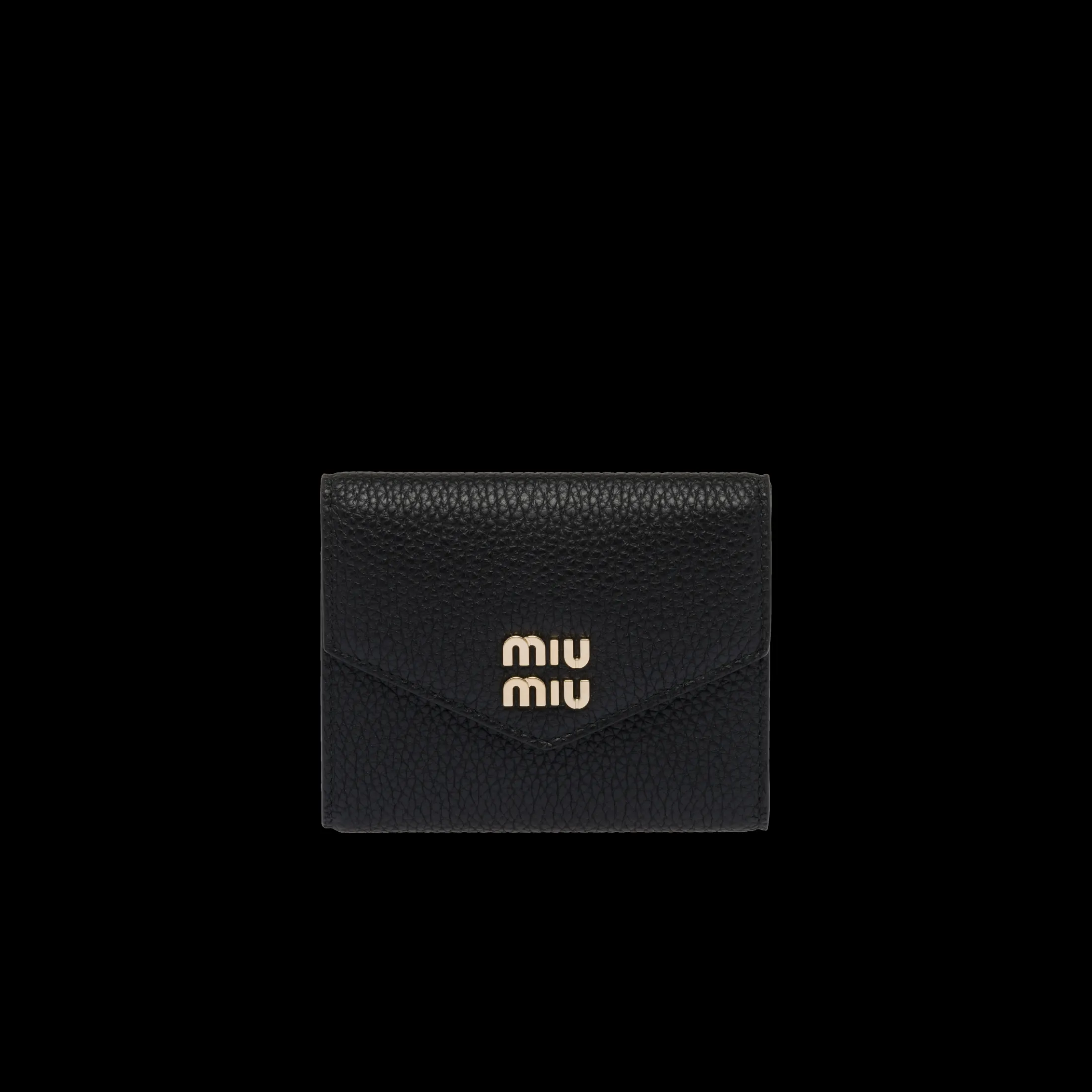 Black Small Leather Wallet | Miu Miu