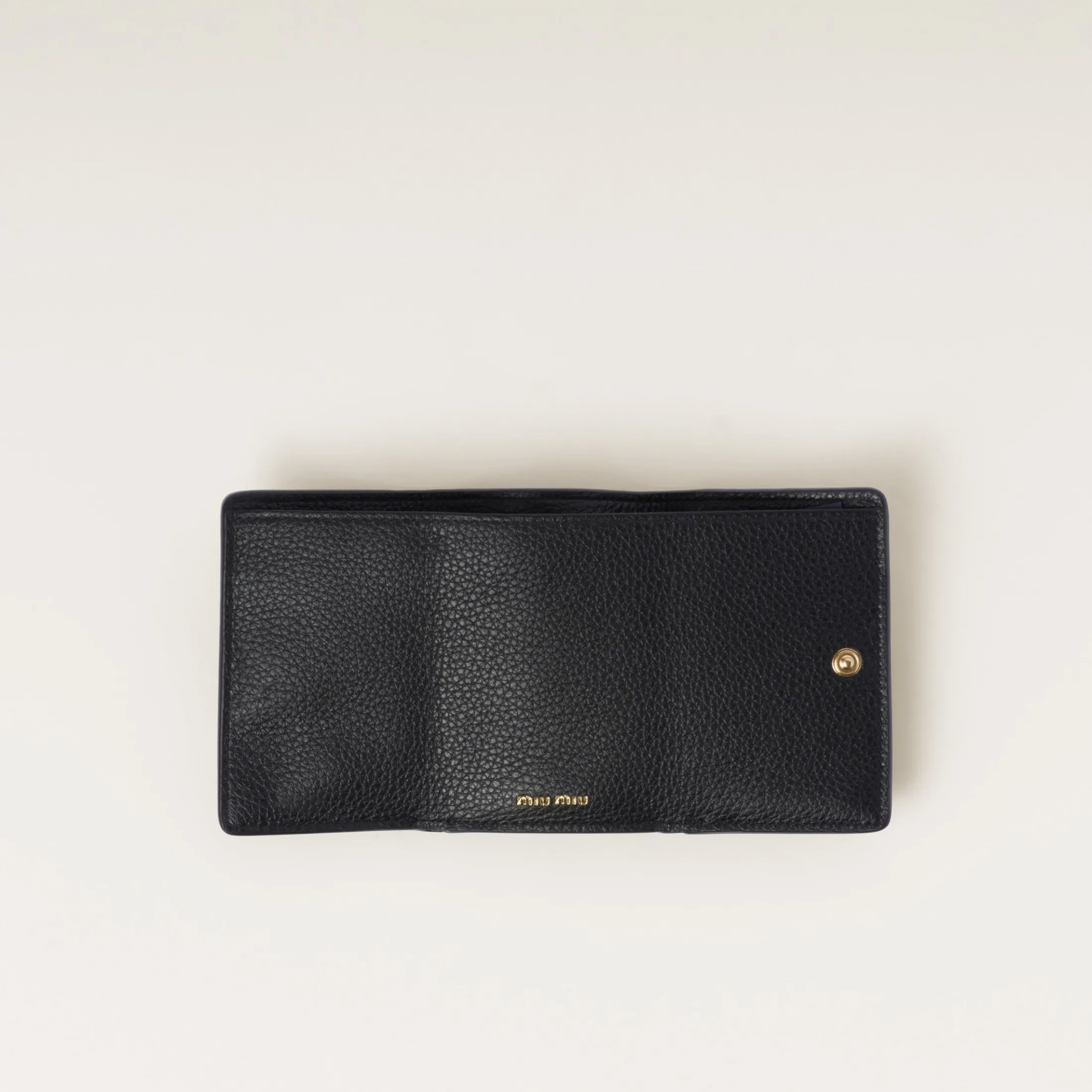 Black Small Leather Wallet | Miu Miu