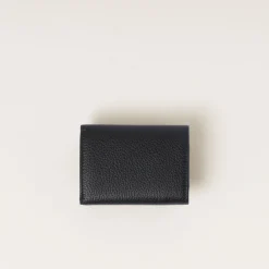 Black Small Leather Wallet | Miu Miu