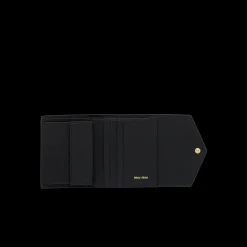 Black Small Leather Wallet | Miu Miu