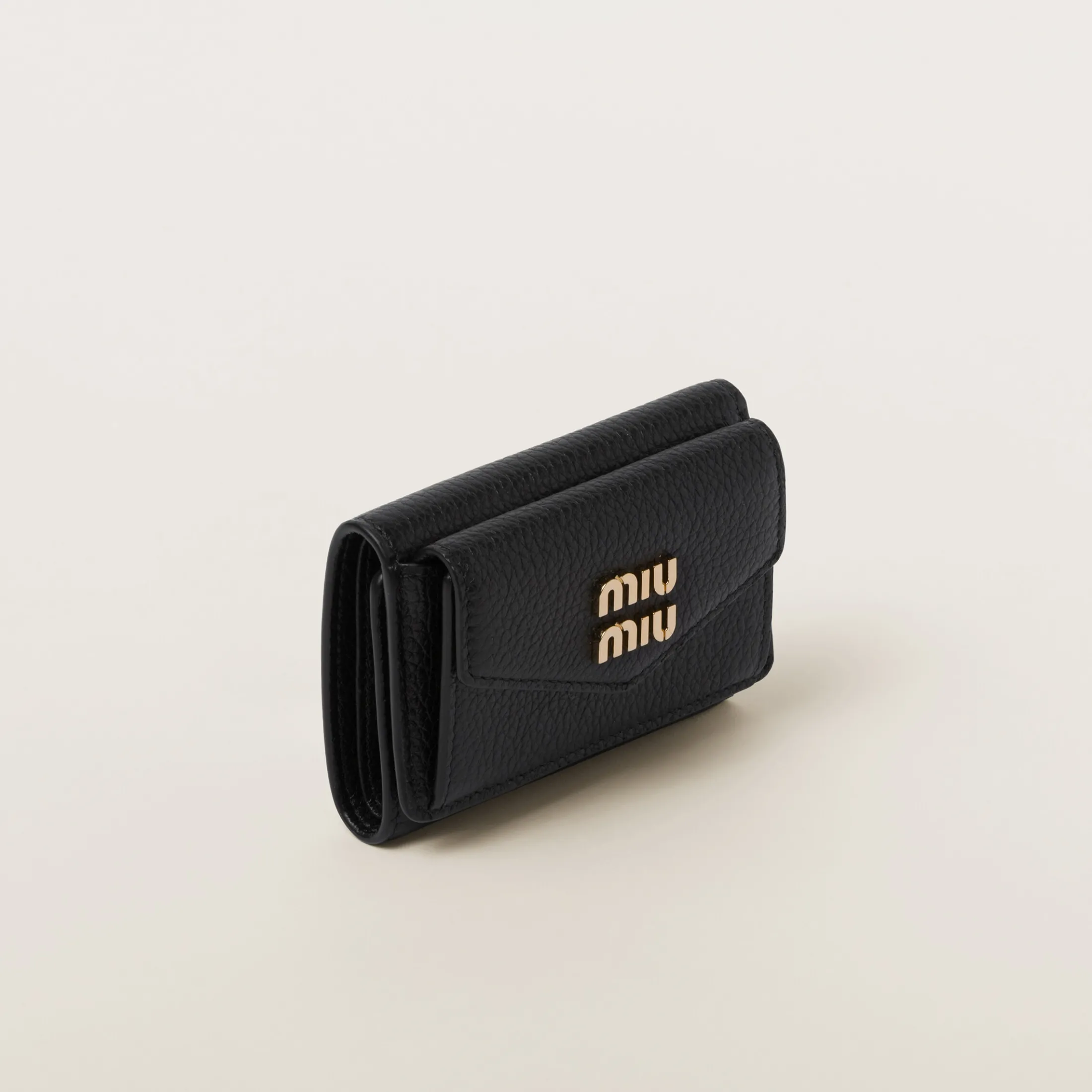 Black Small Leather Wallet | Miu Miu