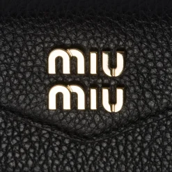 Black Small Leather Wallet | Miu Miu