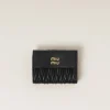 Black Small Matelassé Nappa Leather Wallet | Miu Miu