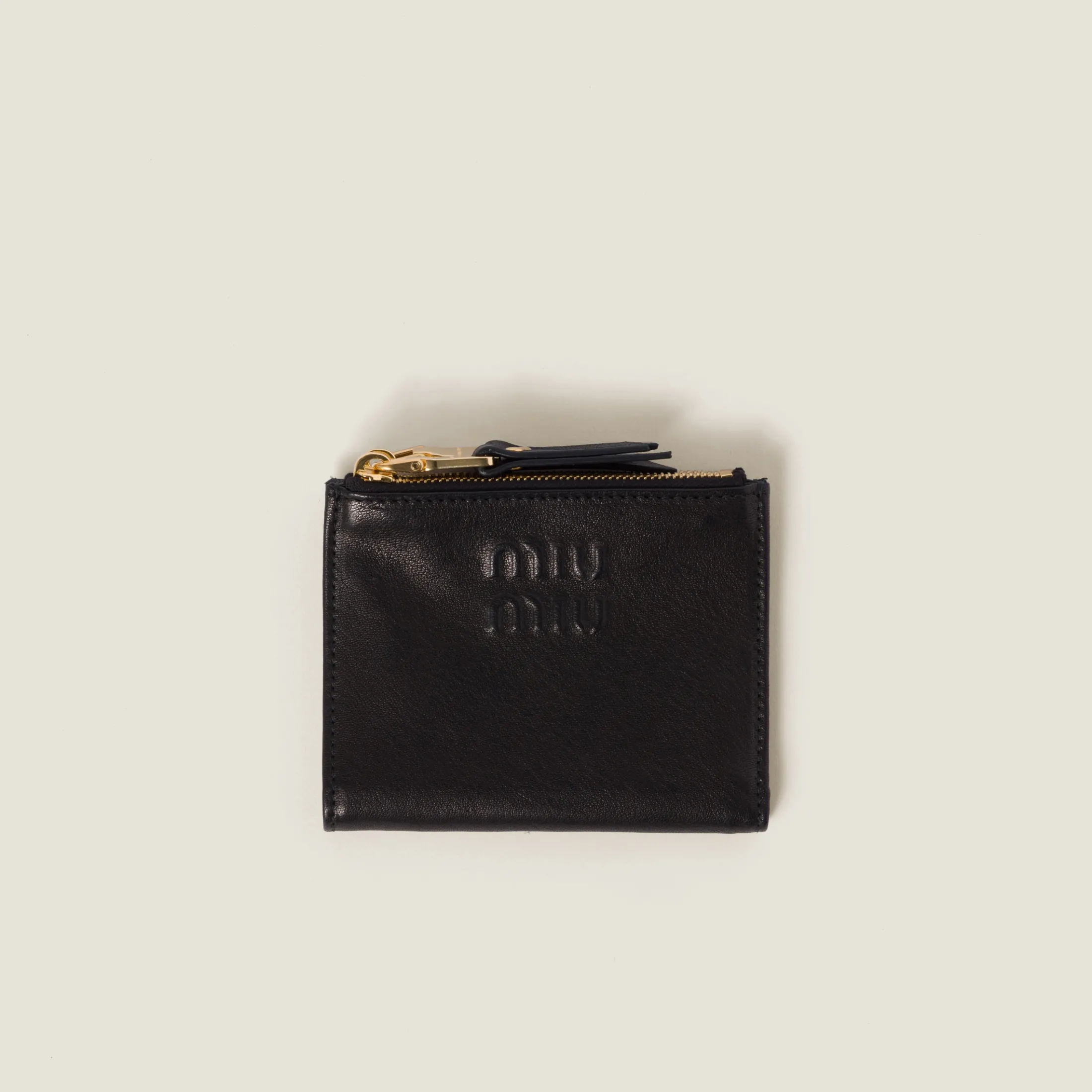 Black Small Nappa Leather Wallet | Miu Miu