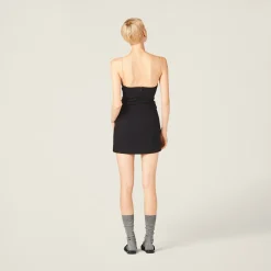 Black Stretch Bouclé Mini-dress | Miu Miu