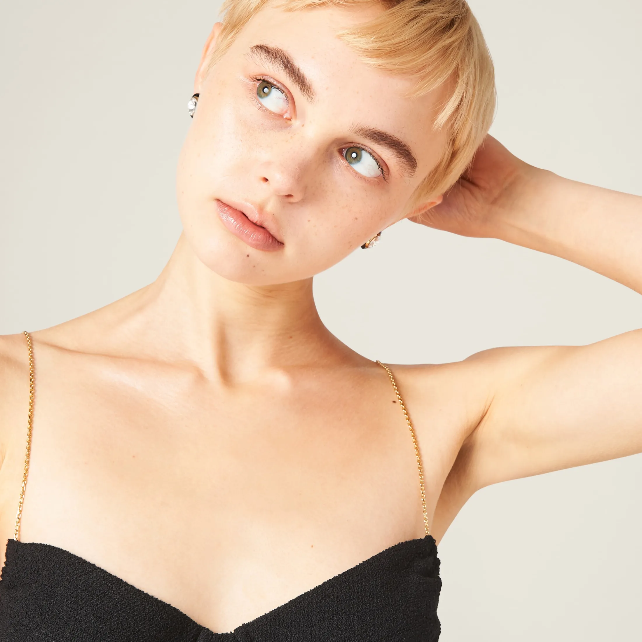 Black Stretch Bouclé Mini-dress | Miu Miu
