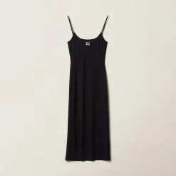 Black Stretch Jersey Dress | Miu Miu