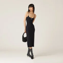 Black Stretch Jersey Dress | Miu Miu