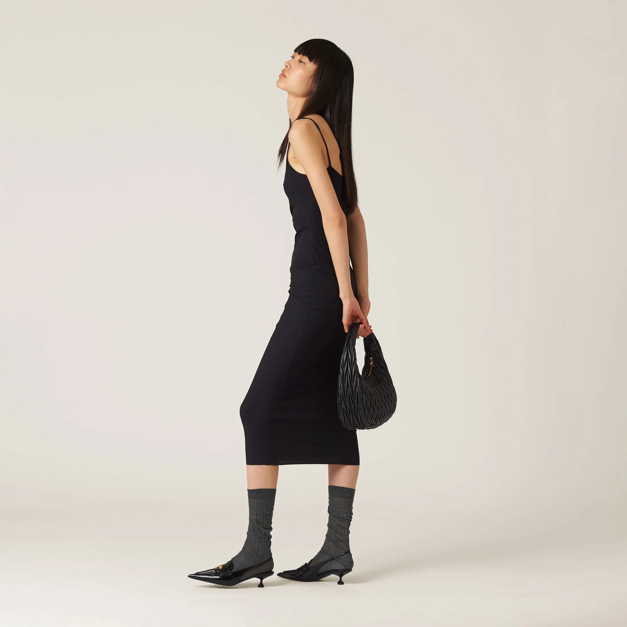 Black Stretch Jersey Dress | Miu Miu