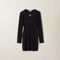 Black Stretch Jersey Mini-dress | Miu Miu