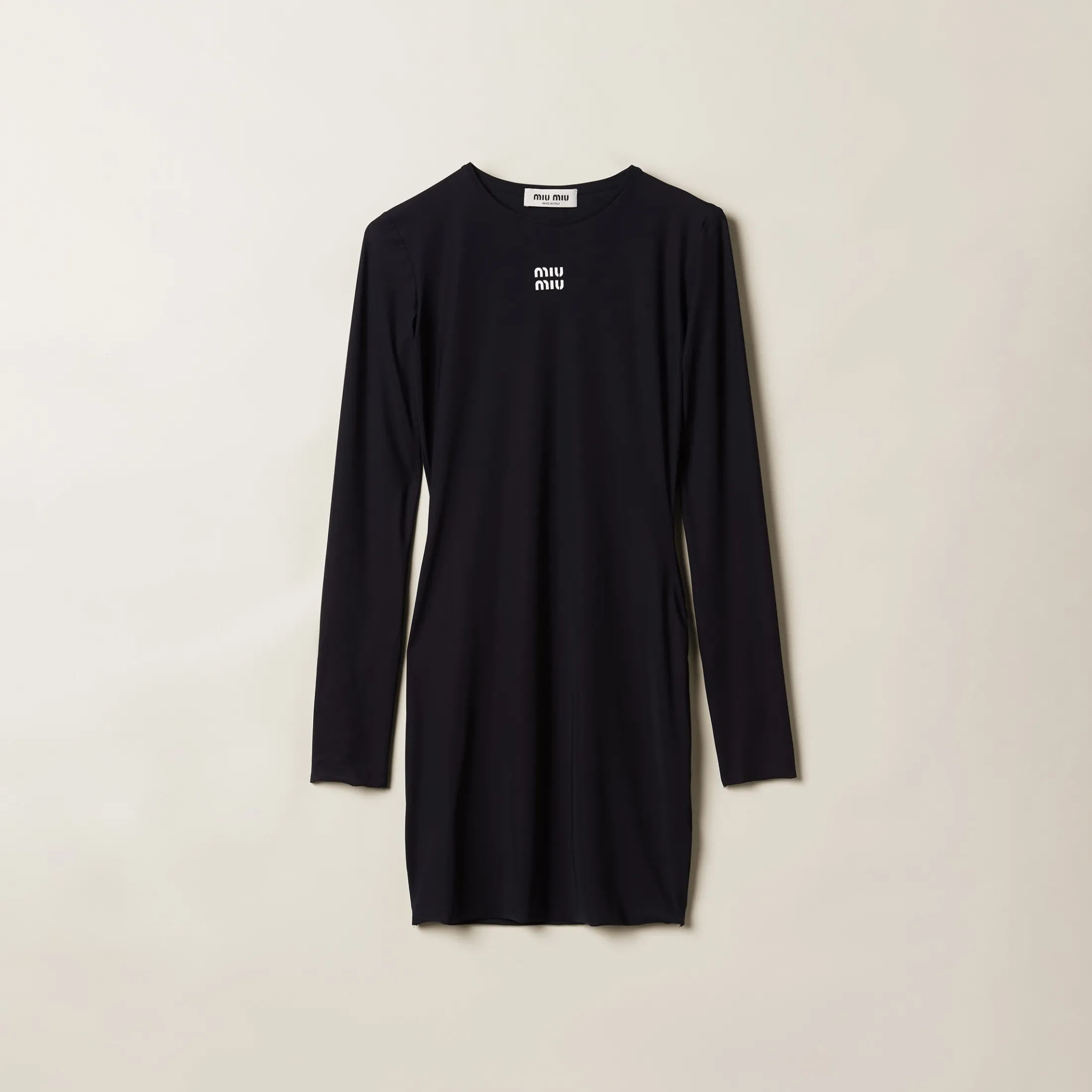 Black Stretch Jersey Mini-dress | Miu Miu