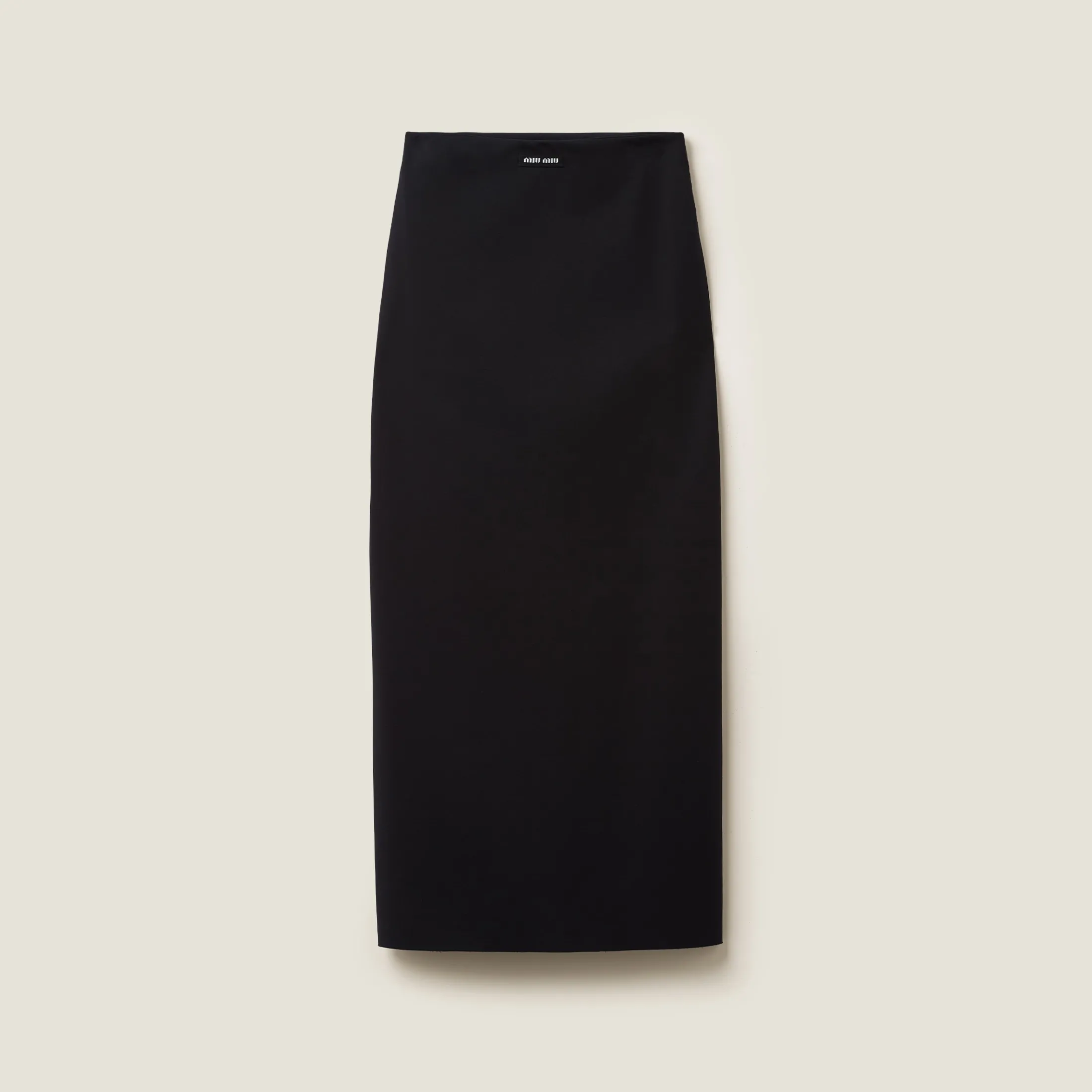 Black Stretch Jersey Skirt | Miu Miu