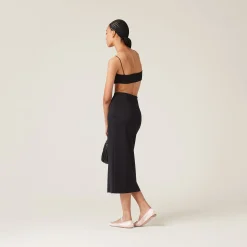 Black Stretch Jersey Skirt | Miu Miu
