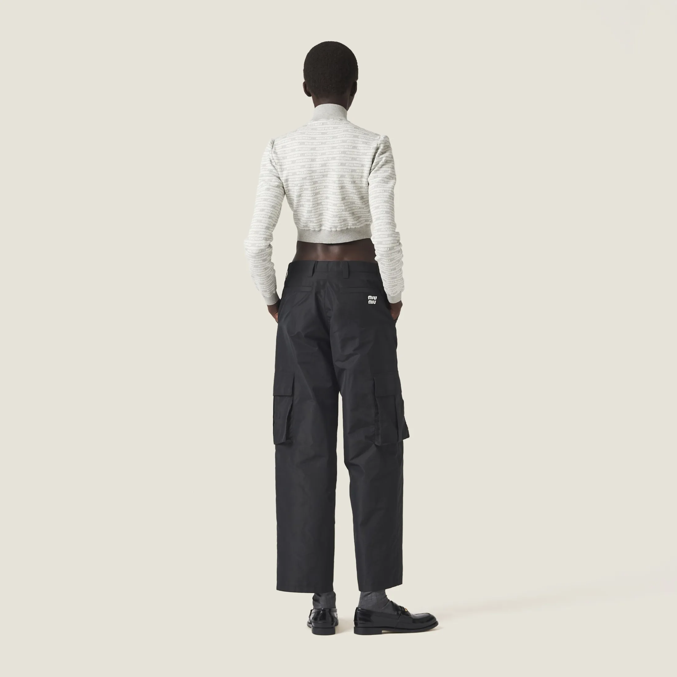 Black Technical Fabric Pants | Miu Miu