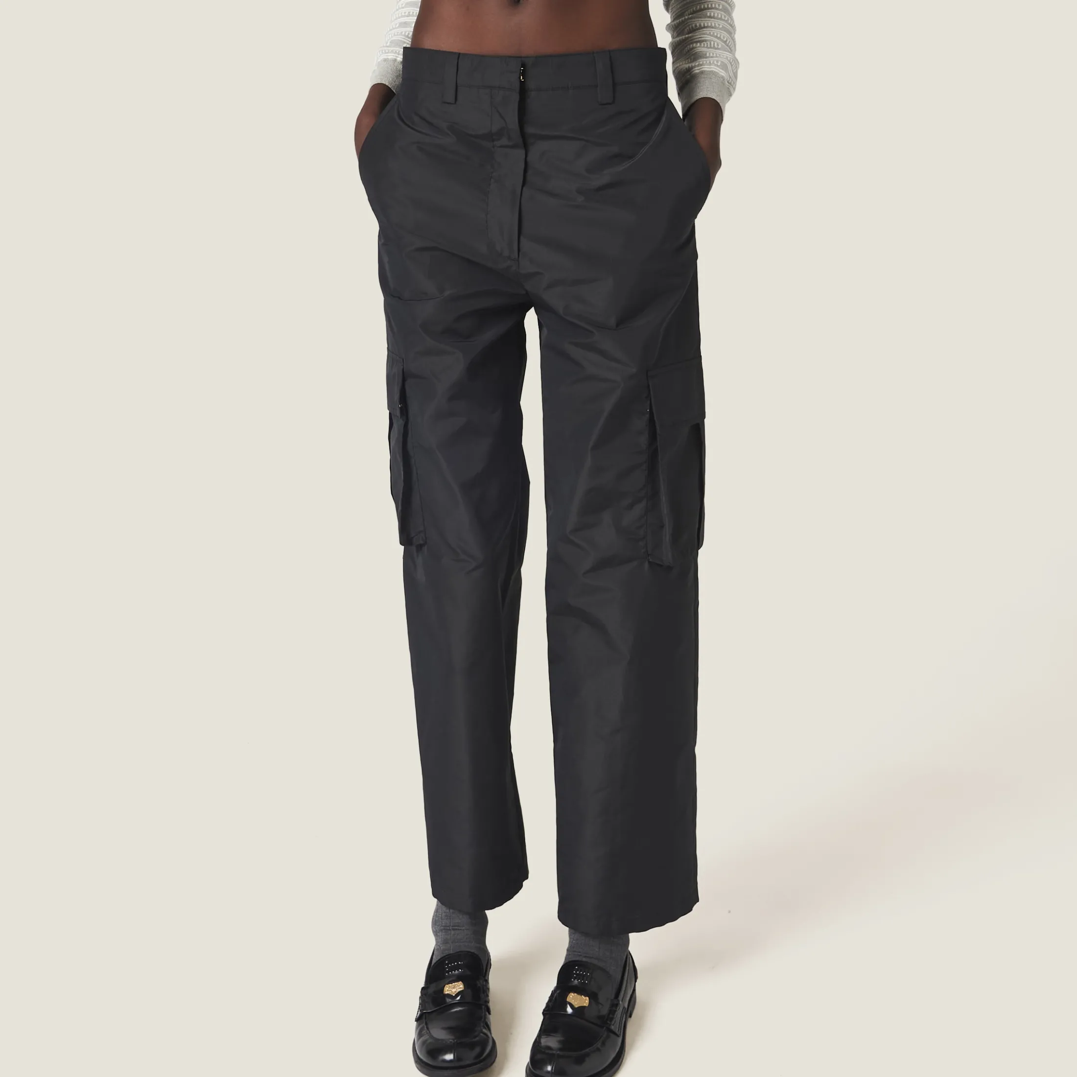 Black Technical Fabric Pants | Miu Miu