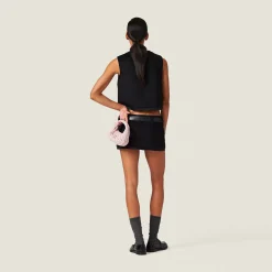 Black Velour Miniskirt | Miu Miu