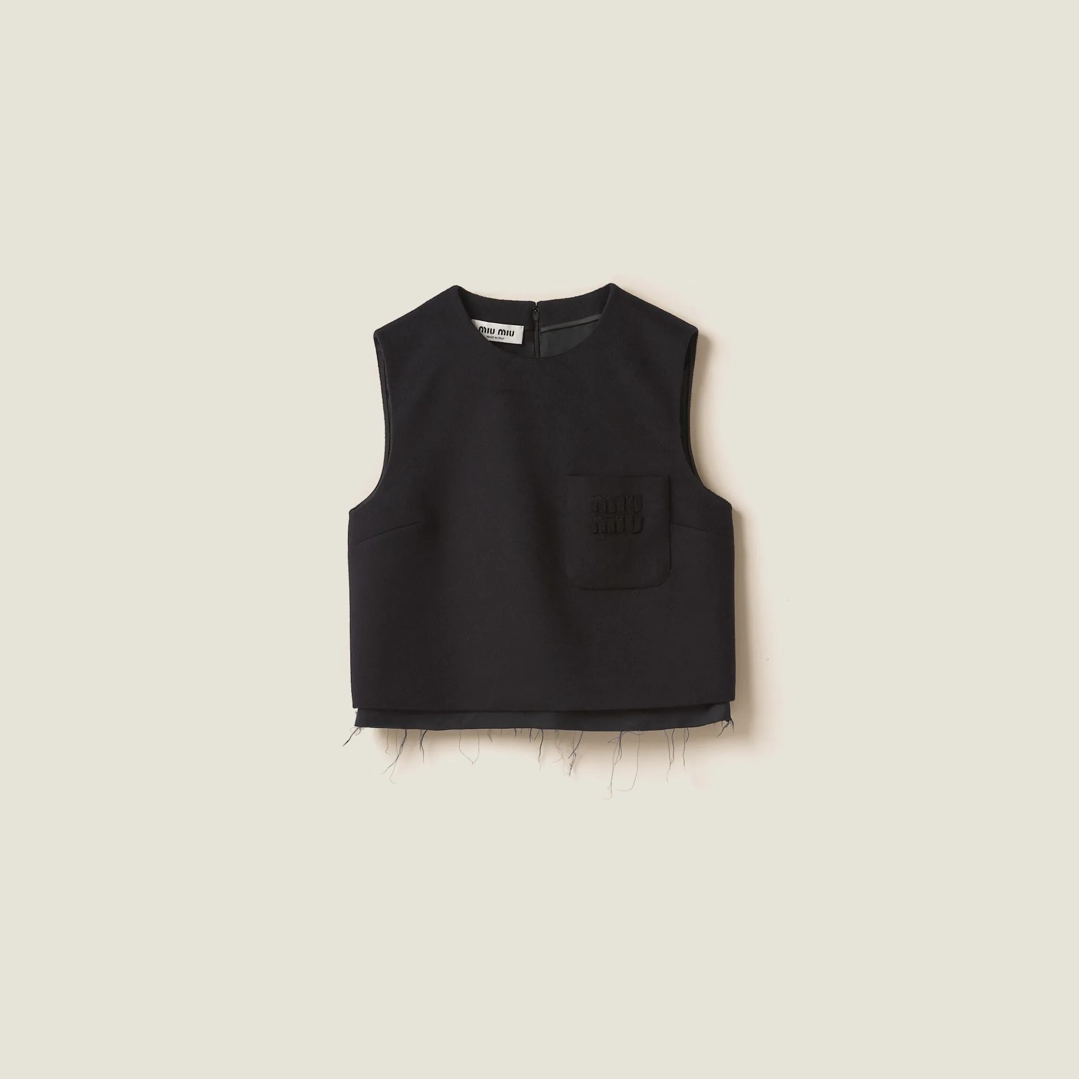 Black Velour Top | Miu Miu