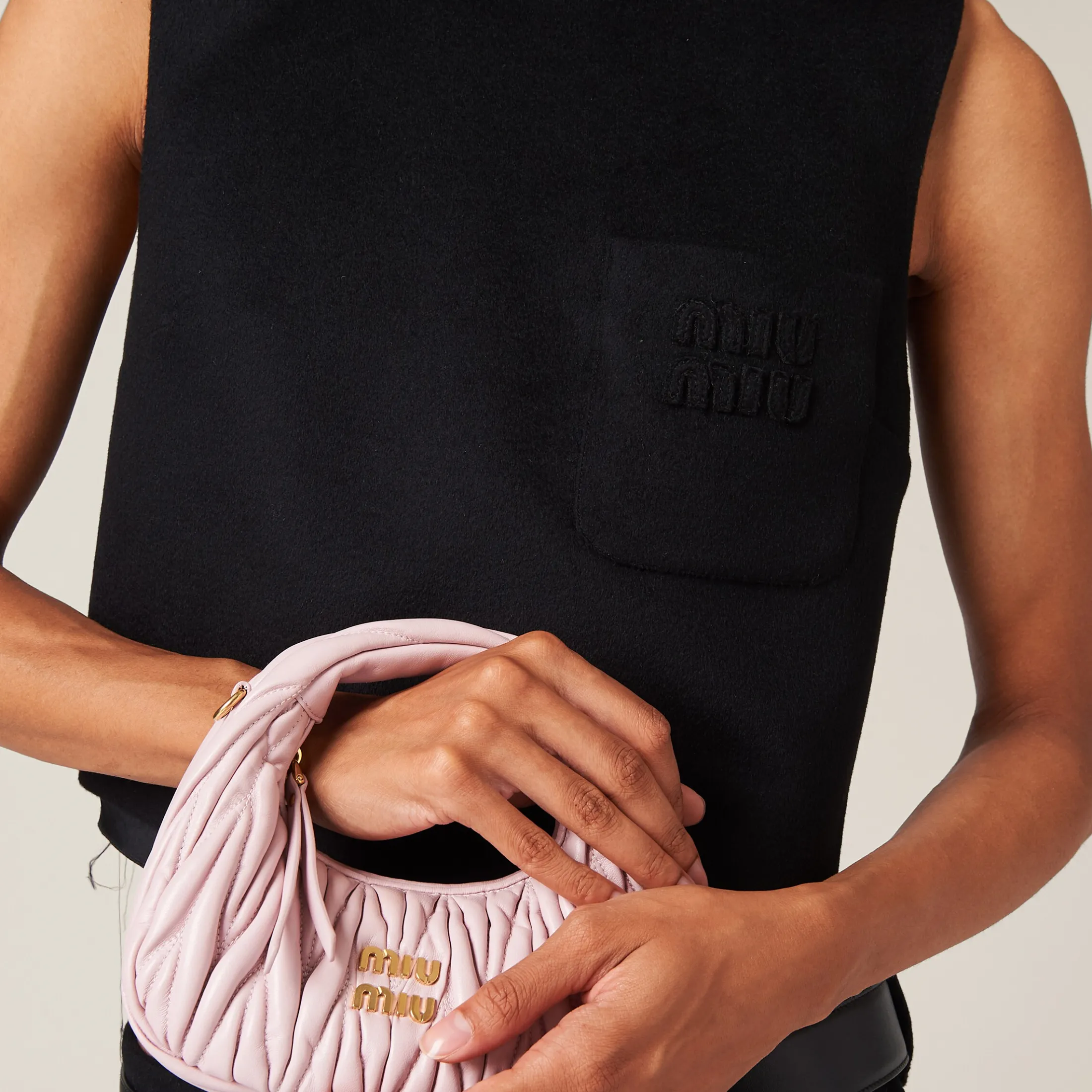 Black Velour Top | Miu Miu