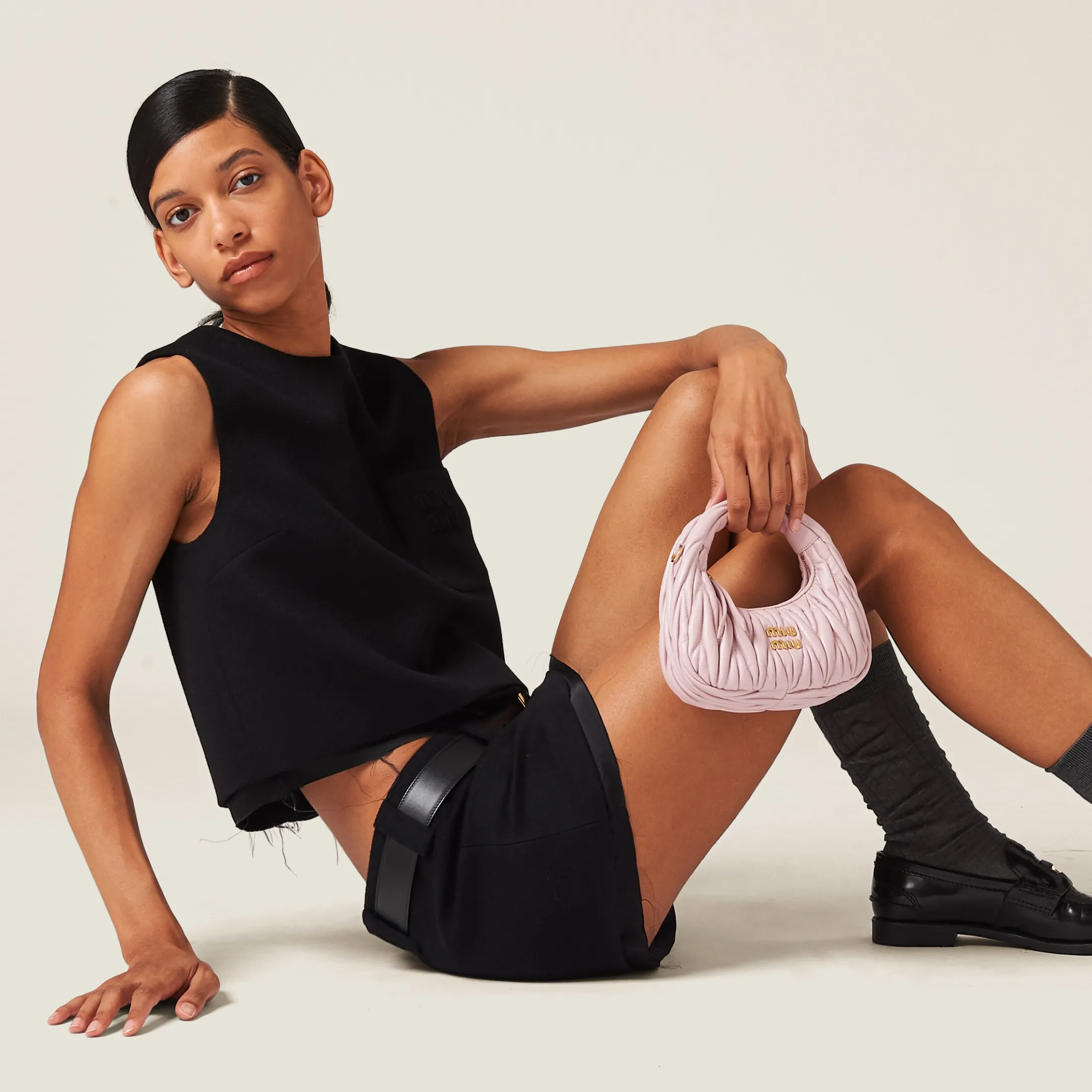 Black Velour Top | Miu Miu