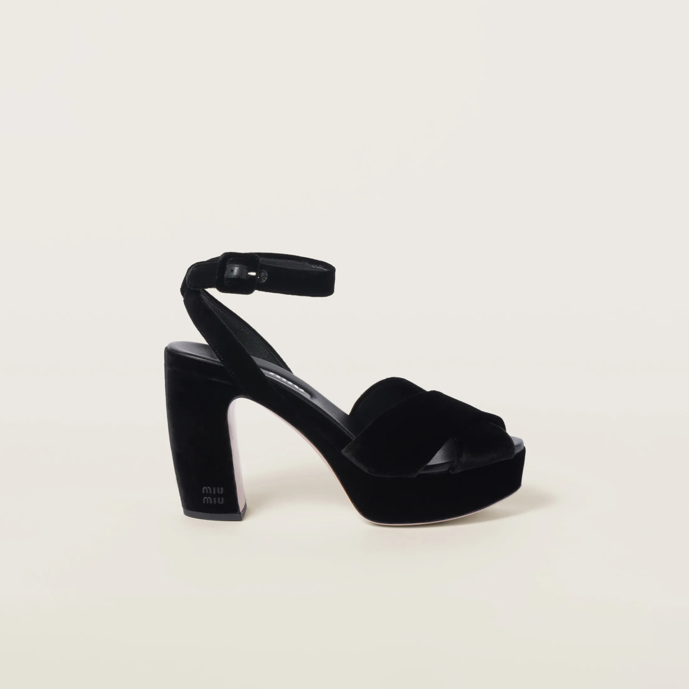 Black Velvet Sandals | Miu Miu
