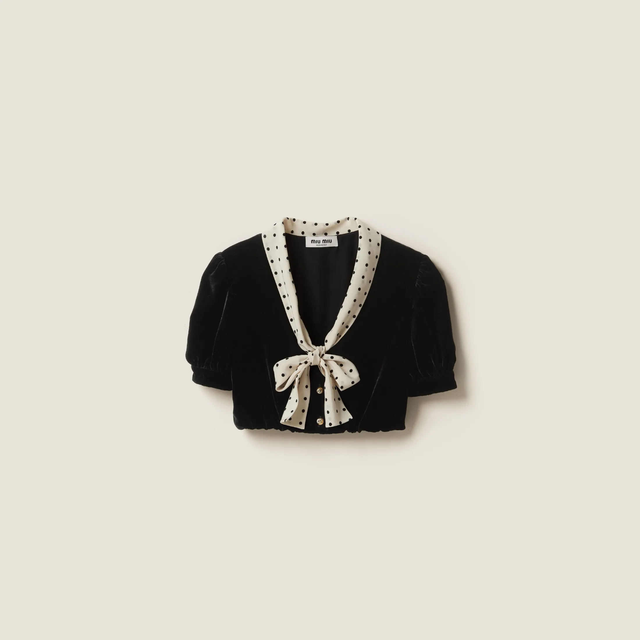 Black Velvet Top | Miu Miu