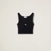 Black Viscose Top | Miu Miu