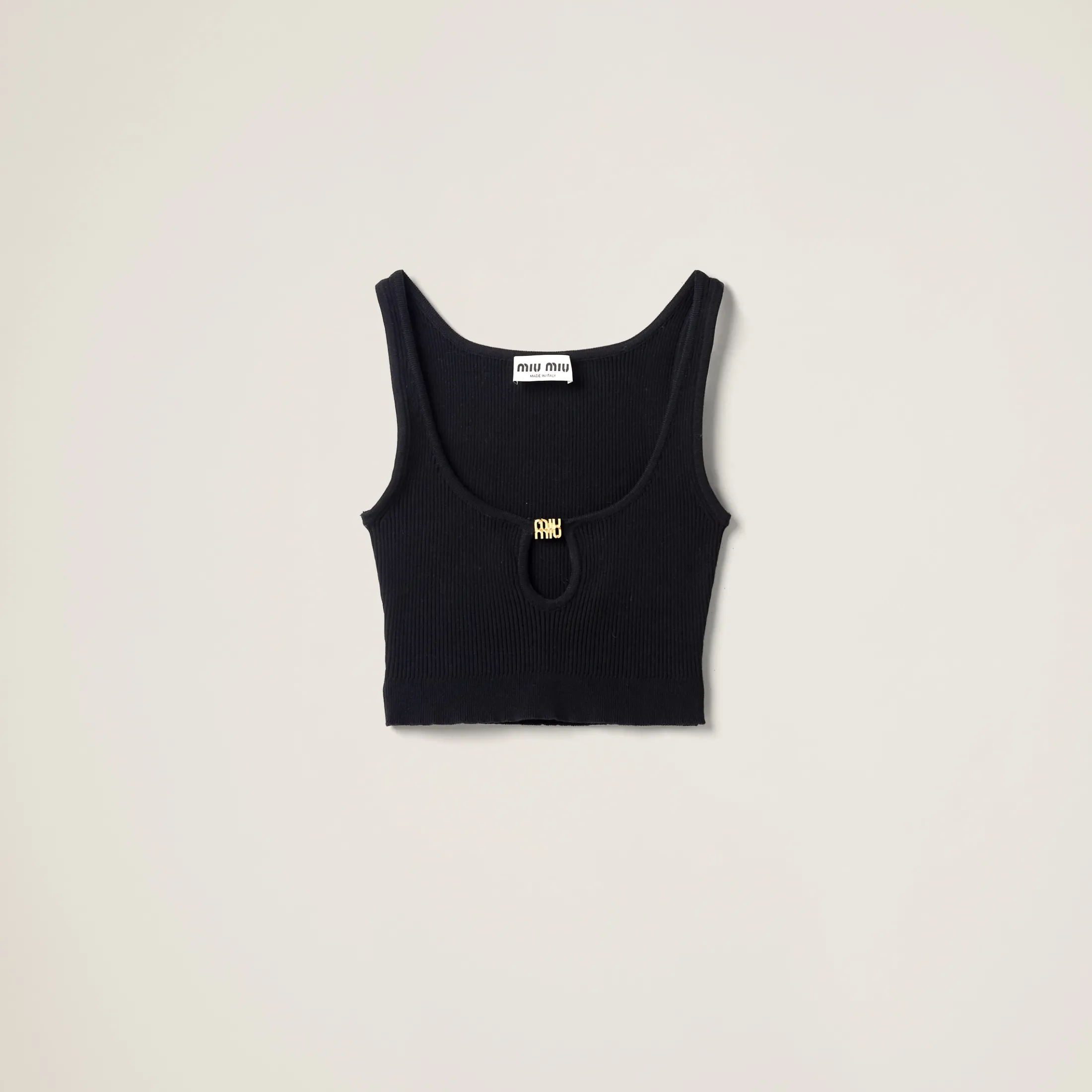 Black Viscose Top | Miu Miu