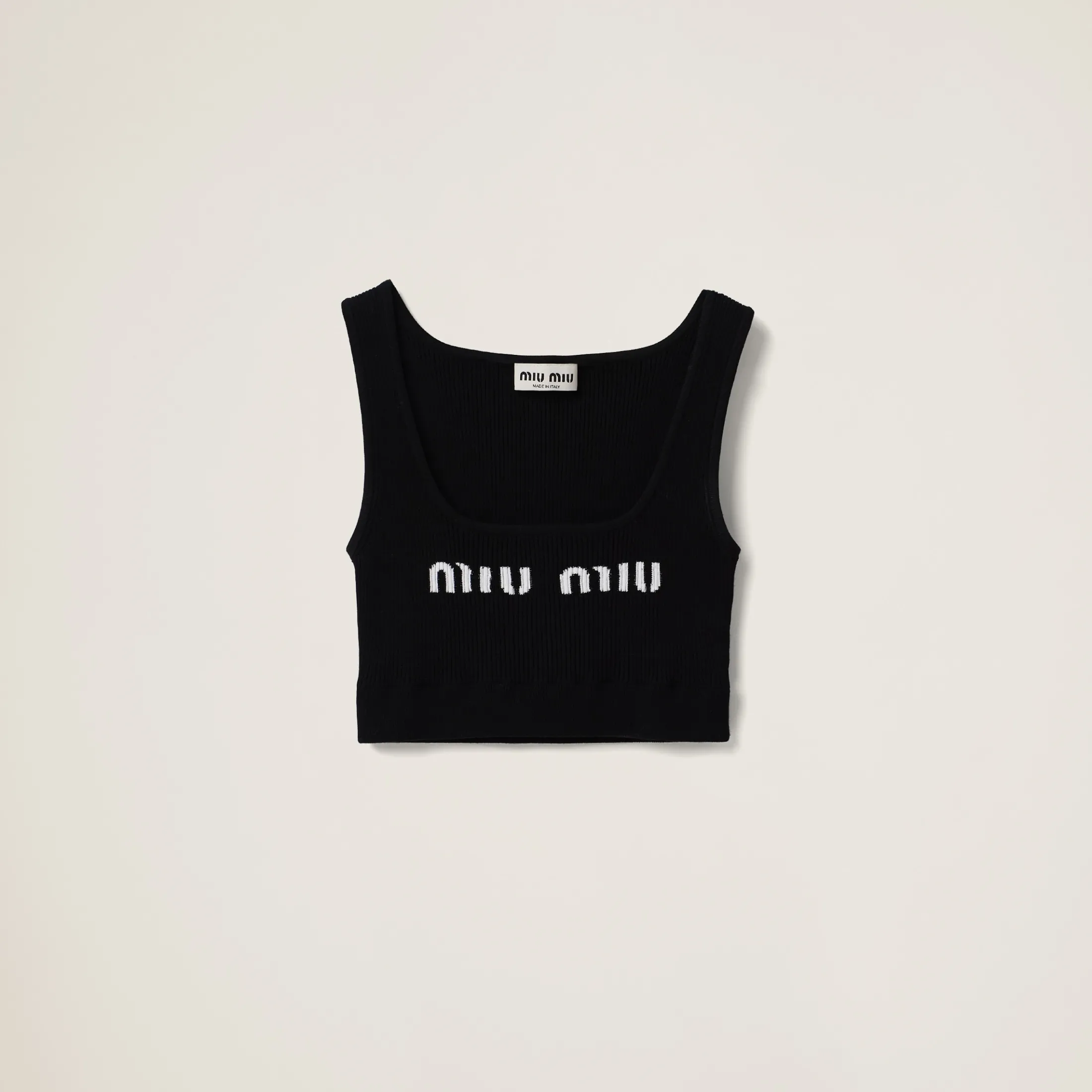 Black Viscose Top | Miu Miu
