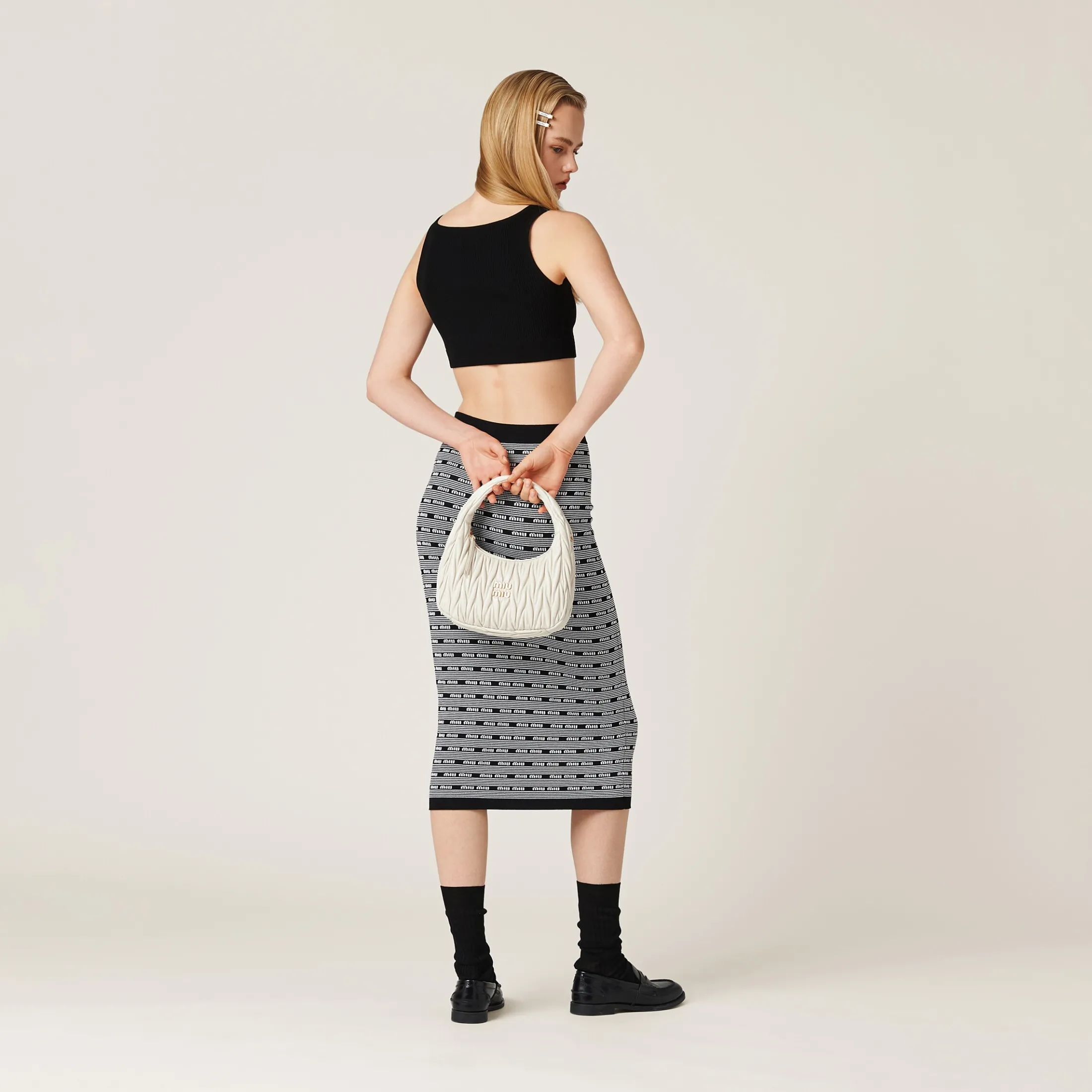 Black Viscose Top | Miu Miu