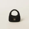 Black Wander Matelassé Nappa Leather Hobo Bag | Miu Miu