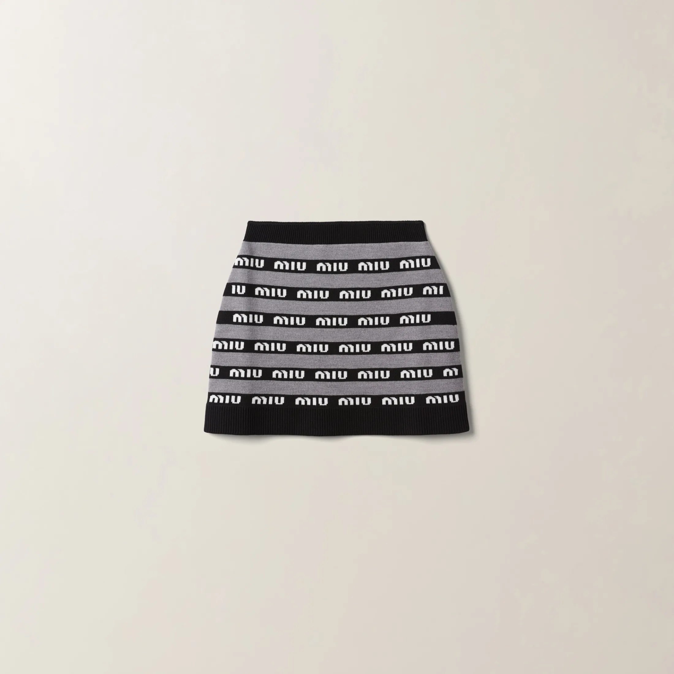 Black Wool Skirt | Miu Miu