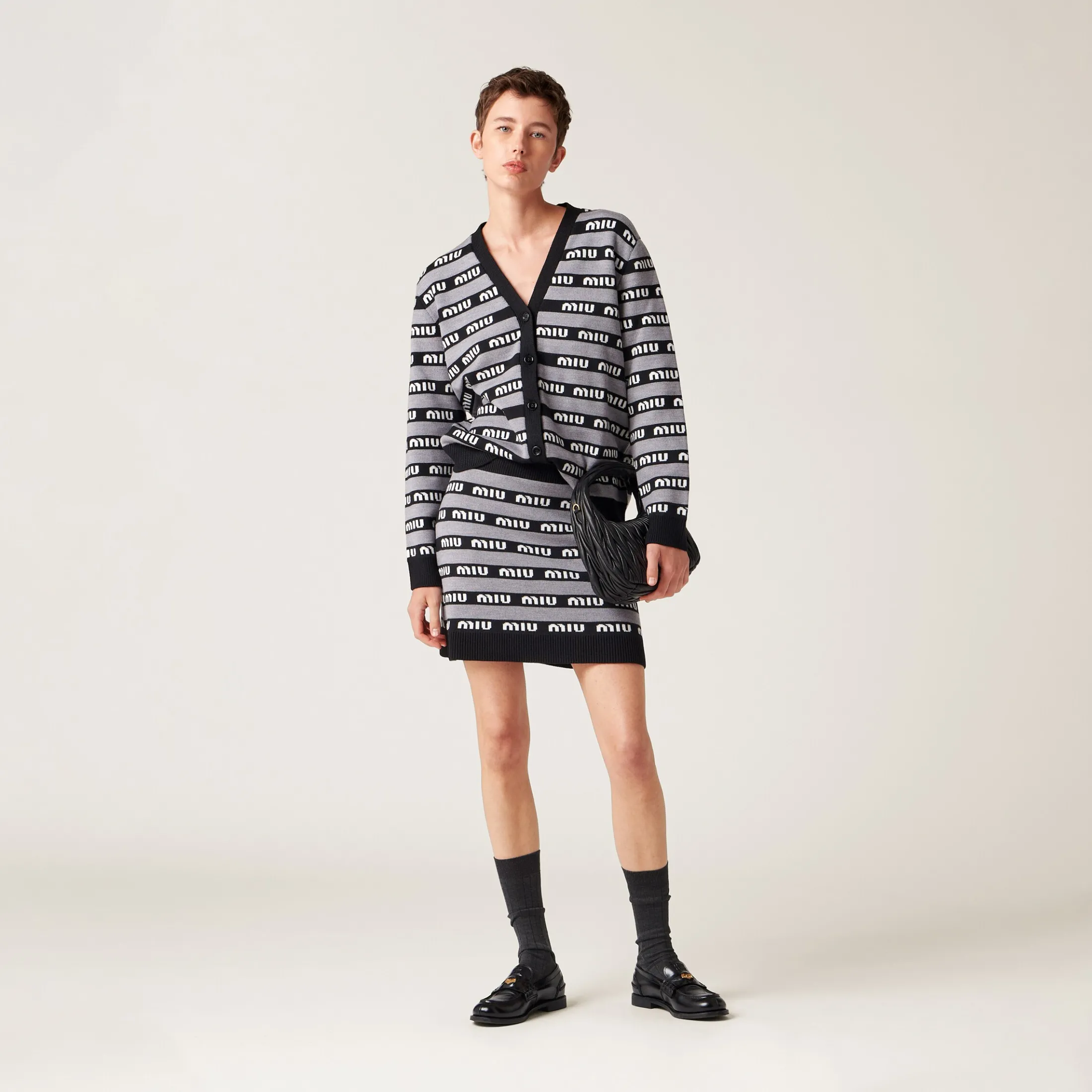 Black Wool Skirt | Miu Miu