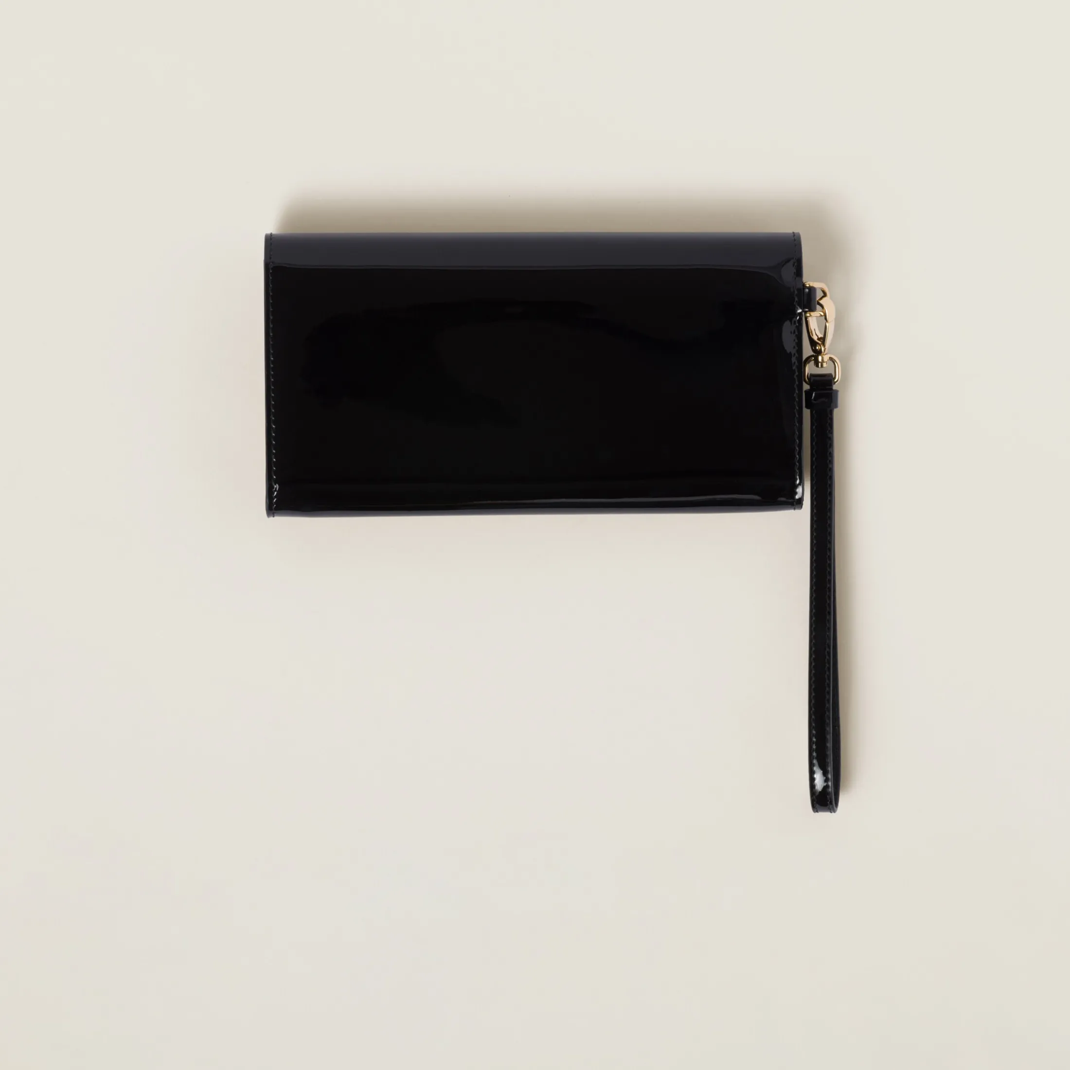 Black/red Patent Leather Card Holder | Miu Miu