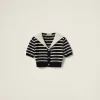 Black/tan Cashmere Knit Cardigan | Miu Miu